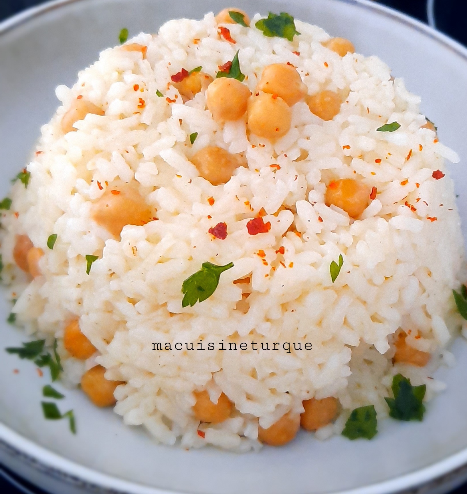 Riz pilav turc aux pois chiches Ma Cuisine Turque