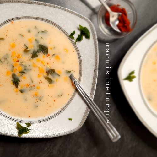 Sütlü mısır Çorbası , soupe au lait , soupe turque